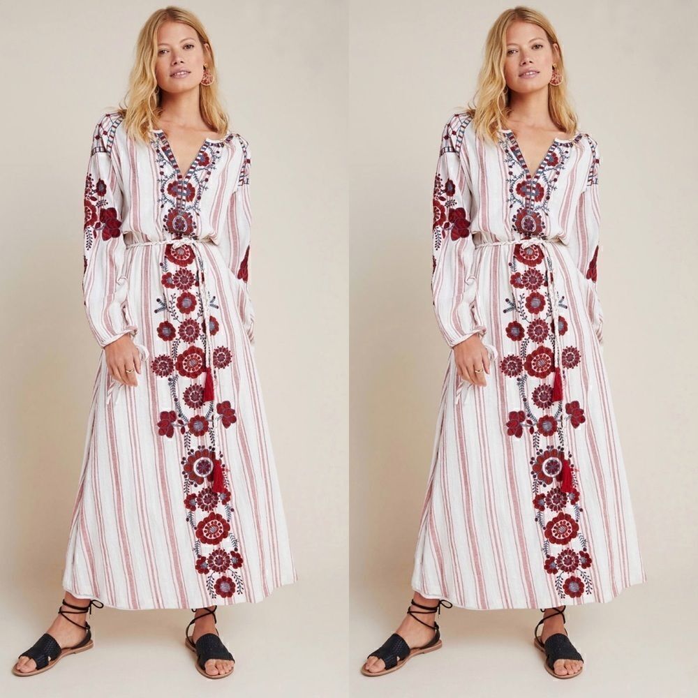 ANTIK BATIK Camilla Embroidered Maxi Dress